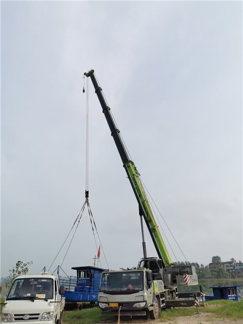 石城县桥梁建设吊装案例
